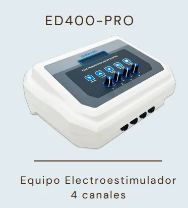 Electroestimulador Fisioglow de 4 Canales con Ondas Personalizables